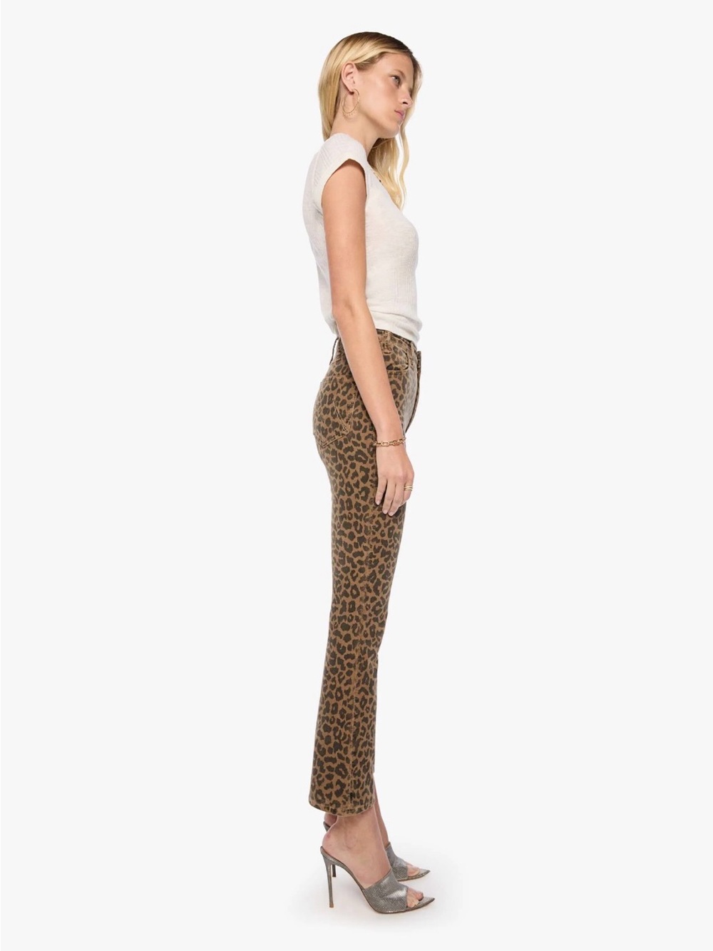 MOTHER Hustler Flood Leopard Corduroy Pants